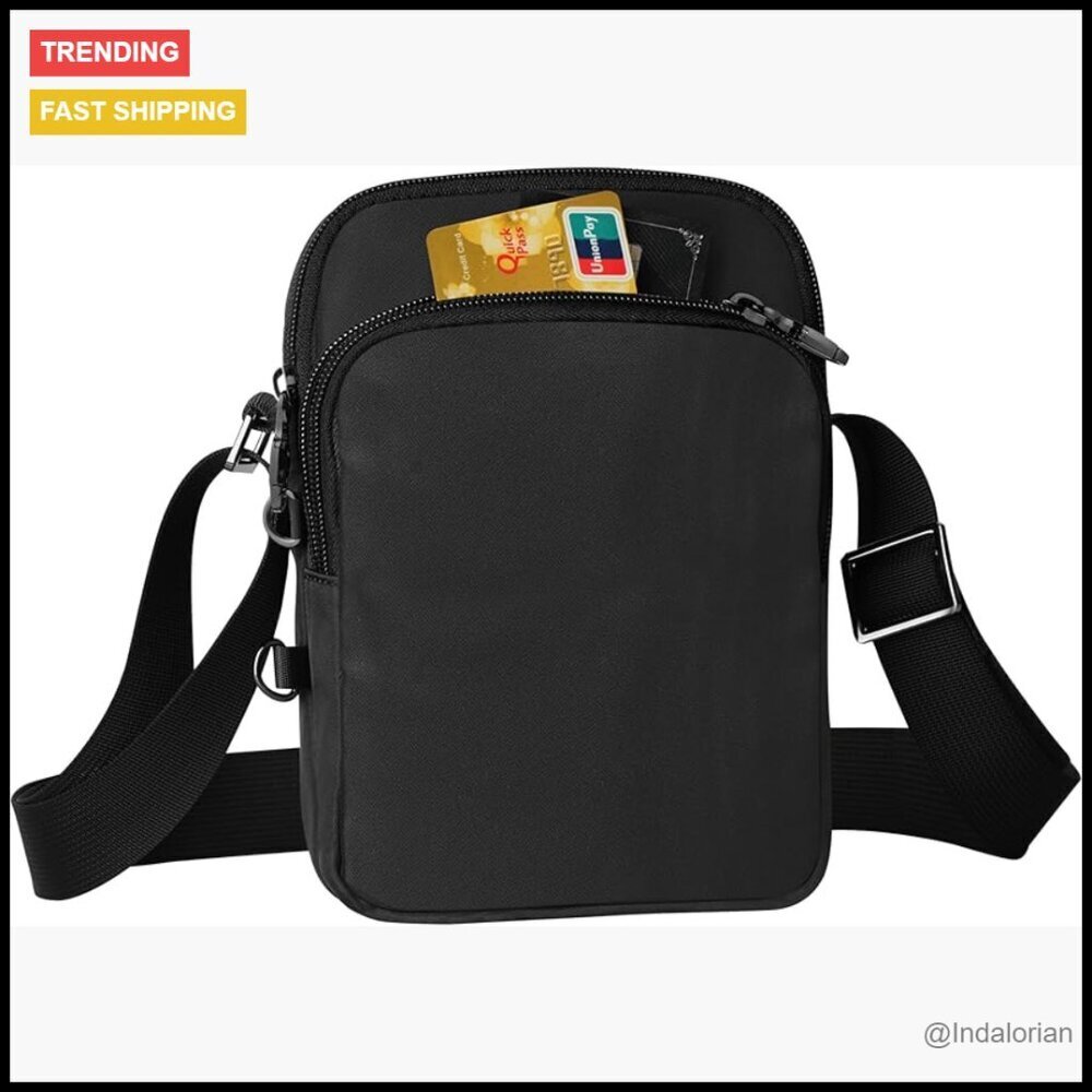 Anti-Theft RFID Blocking Sling Bag Water-Resistant Nylon Crossbody Travel